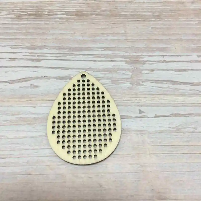 

50pcs water drop cut out wood shape diy kit cross stitch
