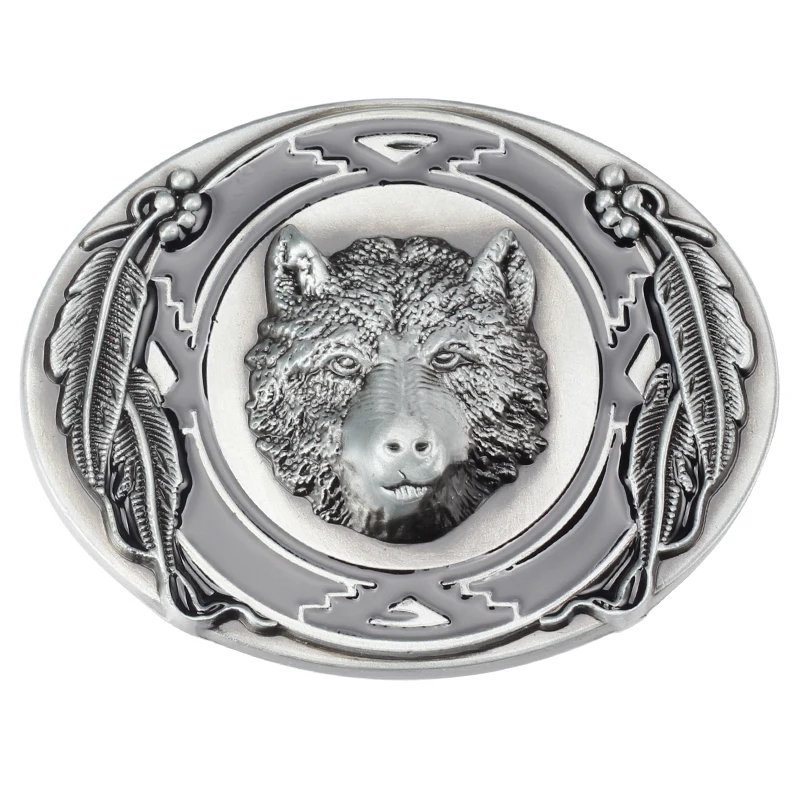

Three-dimensional bear head alloy belt buckle for 3.8 CM width of the belt
