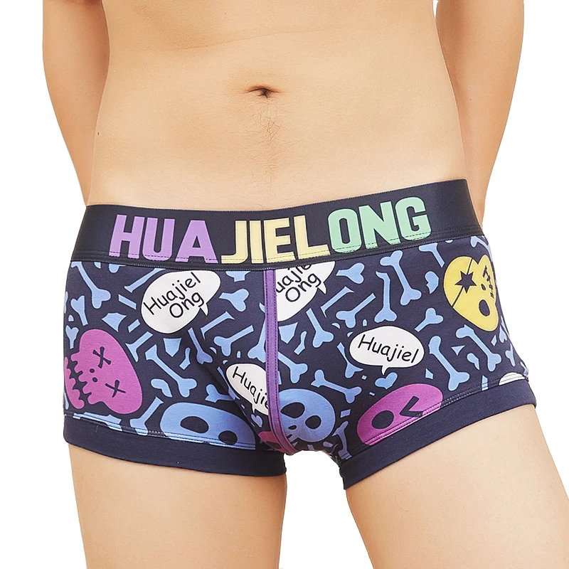 KWAN.Z male underwear cartoon print boxer men cuecas cotton underwear men boxer calzoncillos boxershorts men cueca masculina