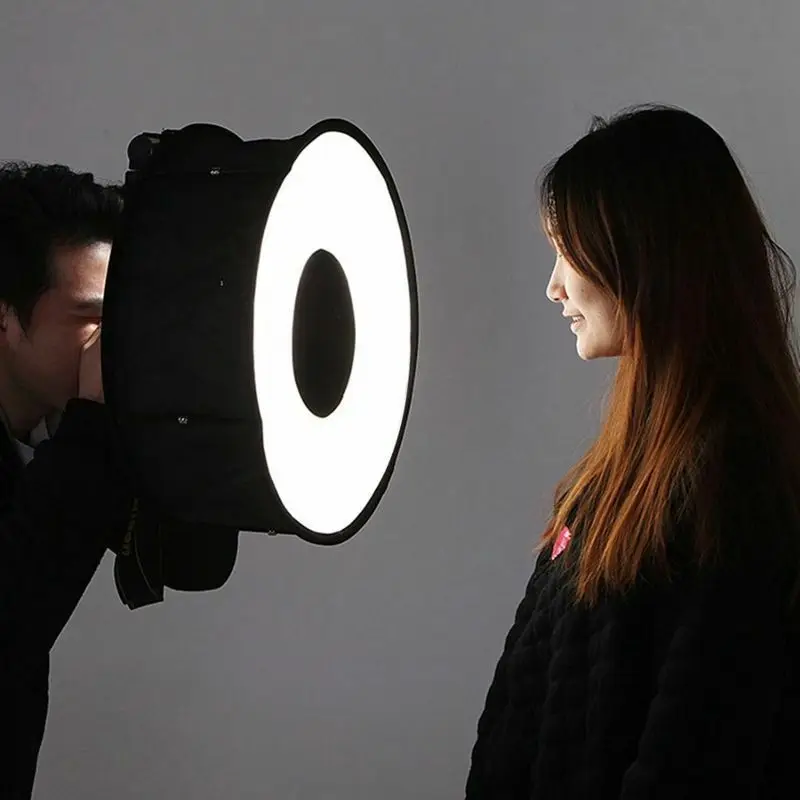 

45cm Ring Softbox Speedlight Round Style Flash Light Shoot Soft box Foldable Soft Flash Light Diffuser Universal Professional