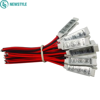 

DC12V 24V 6A 3 Way Channels Slim Mini 3 Keys RGB Led Controller to Control 5050 3528 RGB Led Strip Light, 20Pcs/lot