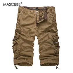MASCUBE Лето 2019 Для мужчин шорты Повседневное Мужская мода мужские шорты Карго армии тренировки шорты мужские хлопок большой карман шорты
