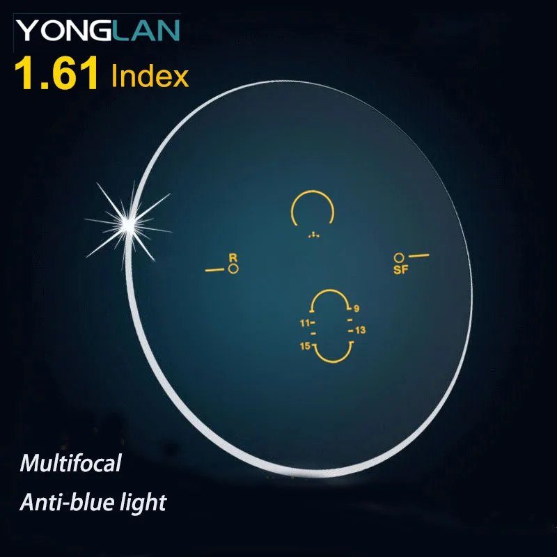 Yong Lan 1 56 61 67 74 Мультифокальные линзы с защитой от синего света очки по
