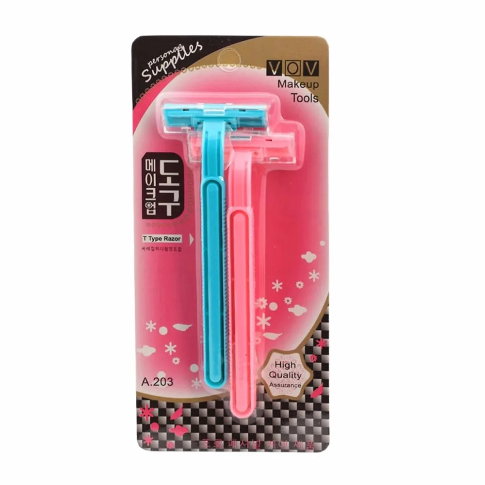 Buy 2pcs/set High Quality Safety Razor for Women Double Edge Classic Razor