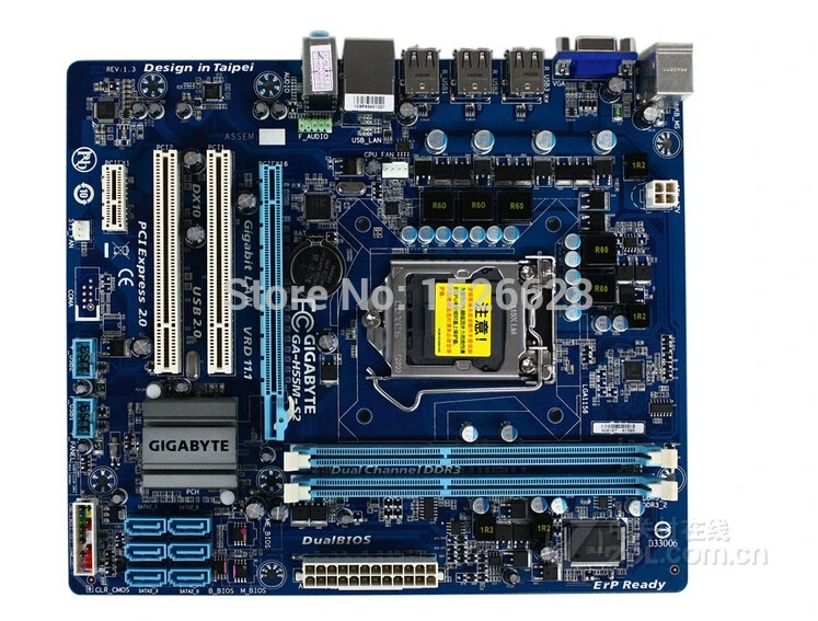 جيجابايت GA-H55M-S2 الأصلي سطح اللوحة DDR3 LGA 1156 H55M-S2 ل I3 I5 I7 cpu H55 اللوحة