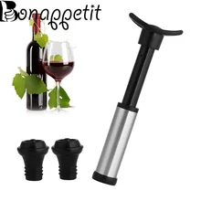1 комплект из нержавеющей стали белый красный винный воздушный насос открывалка аэрационный Вакуумный пакет для хранения воздушный насос пробка с 2 бутылками герметик