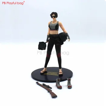 

18cm Hot Game P U.B G Sportswear waistcoat style figure PVC model collectible Action Figure Model toys HA69