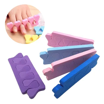 

200PCS 4-Slot Soft Sponge Fingers Toe Separators for Gel UV Polish Manicure Pedicure Nail Art Beauty Tools Mixed Colors