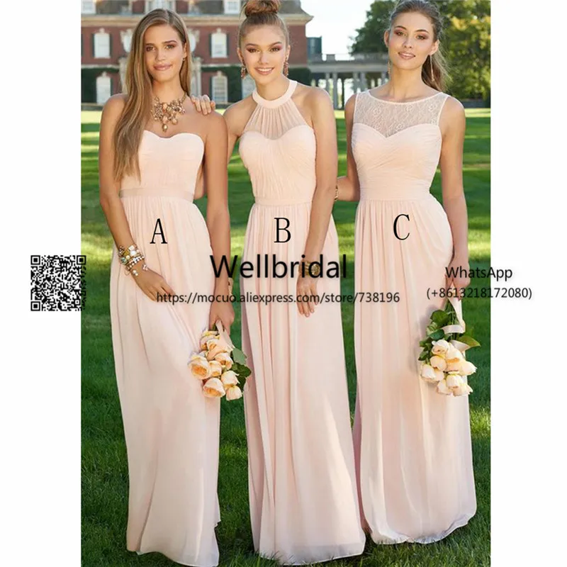 Elegant-Long-Light-Pink-Bridesmaid-Dress-2016-Halter-Pleat-Chiffon-Bridesmaid-Dresses-Peach-Cheap-Bridesmaids-Dresses (1)