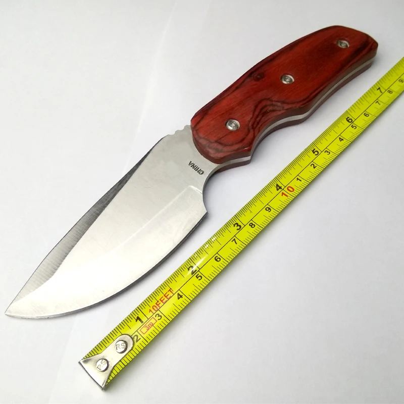 Маленький прямой нож 440C стальное лезвие Походный нож тактический нож фиксированное лезвие ножи с нейлоновой оболочкой