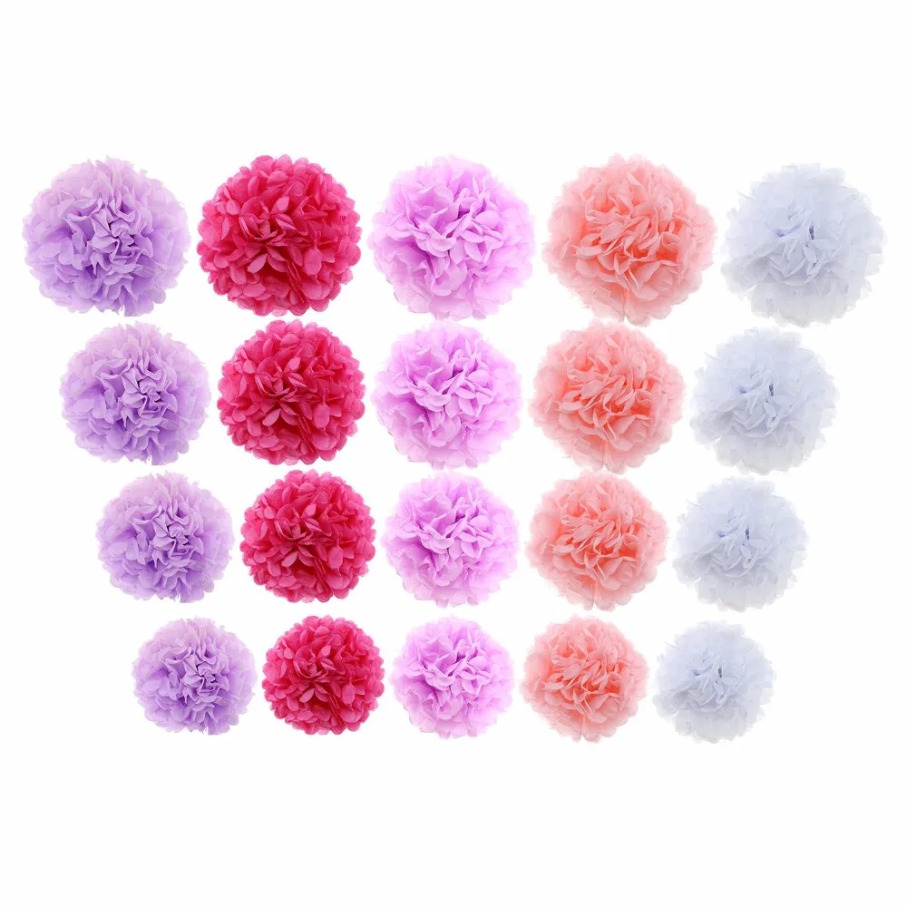  FANLUS 30cm 12inch Tissue Paper Balls Assorted Colors Tissue Paper Flower Ball Birthday Decoration Wedding Decor Party Decor (12)