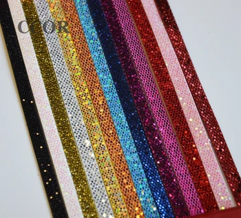 

CCOR 10-50pcs DIY accessory 8mm Width*1m Length Bling PU Leather Belts Fit 8MM Slide Charms DIY Keychains Wristbands