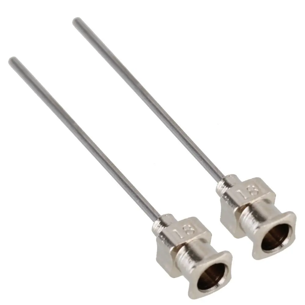 

18Ga 1.5 Inch Blunt Stainless Steel Dispensing Adhesive Glue Syringe Needle Tips Pack of 12