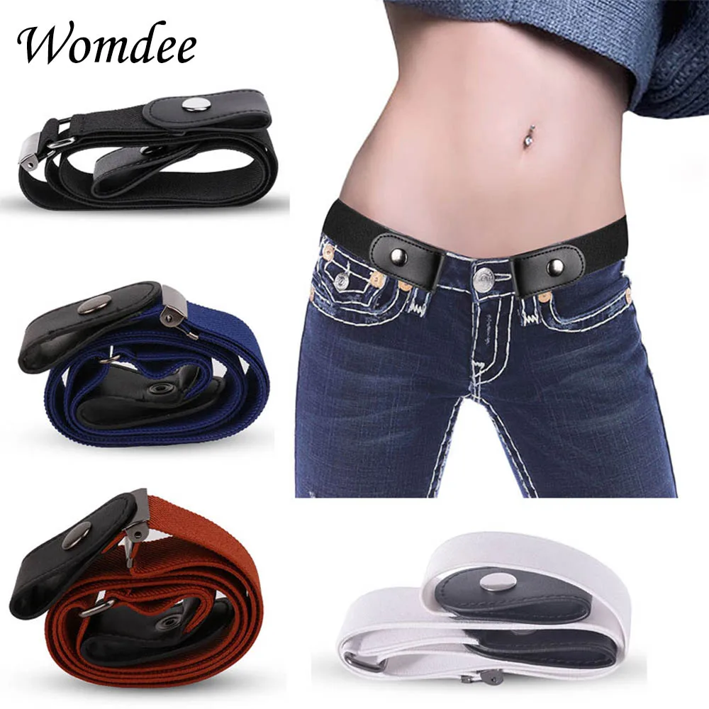 Buckle Free Elastic Adjustable Belt No Buckle Stretch Belt Women Men Plus Size Invisible Belts ...