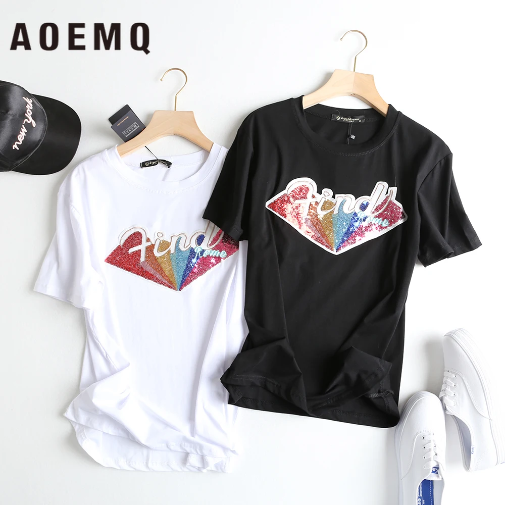 AQEMQ футболки повседневные Корея один размер летние Новое поступление женские