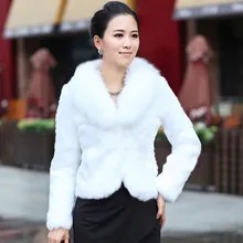 Меха История 010157 Подлинная кролика шуба Финляндия лисий мех воротника женщин пальто куртки одежды 6 цветов