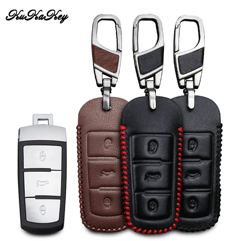 Car Key Case Cover For VW Passat B5 B6 B7 B8 CC R36 B7L