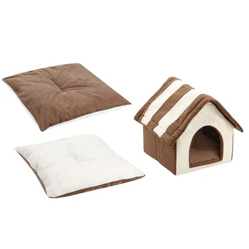 

Portable Indoor Pet Dog Bed Mat Soft Warm Comfortable Cat Dog Sweet Room doghouse cave puppy bed Dog House for small dogs cats