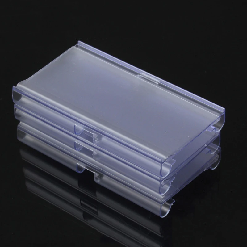 

50pcs Supermarket shelf tag price tag Clear PVC Sign Label Display Holder Thickening For Store Shelf Hook Rack 60*40mm/80*40mm