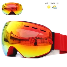 Brand Ski Goggles Big Spherical UV400 Protection Anti-fog Snowboard Ski Glasses for Men Women Snowboard Ski Glasses Snow Eyewear vector magnetic ski goggles uv400 protection anti fog snowboard ski glasses for men women snowboard ski glasses snow eyewear
