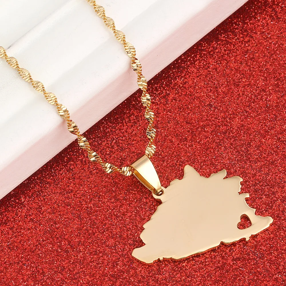 

Stainless Steel Bosnia and Herzegovina Map Pendant Necklaces for Women Bosnian Maps Jewelry Patriotic Gifts