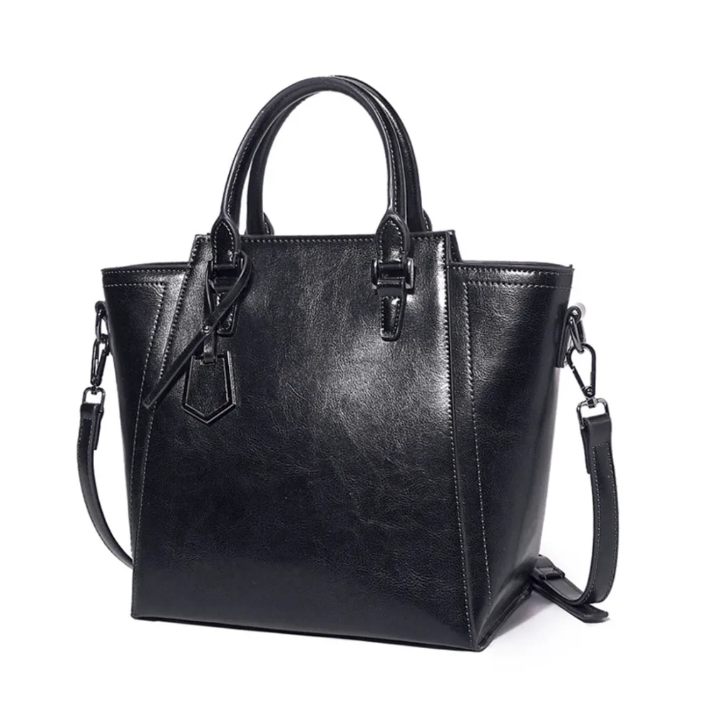 

Genuine Leather Women Shoulder Messenger Tote Bag Natural Cowhide Luxury Multi-Capacity Handbag Lady Crossbody Top Handle Bags