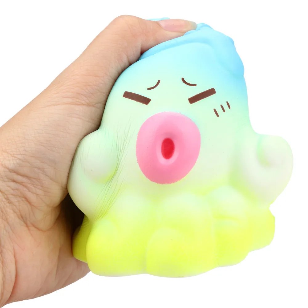 Squishy Джамбо Осьминог антистресс мягкими приколами розыгрыш игрушки замедлить рост выжать крем игрушка 30S71227 Перевозка груза падения