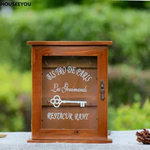 Коробки и корзины для хранения, винтажная деревянная настенная коробка для ключей, держатель, вешалки, шкафы, органайзер, украшение дома, принадлежности для хранения