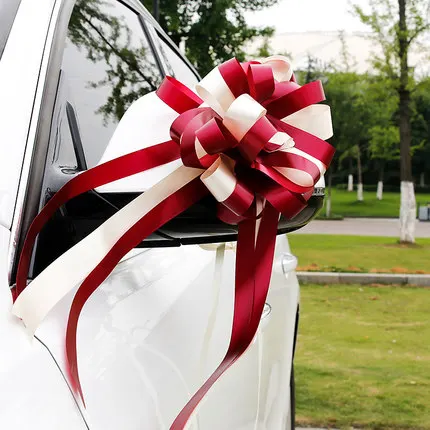 

10pcs 14Colors Big size Baby Shower Big Pull Bow Ribbons Wedding Birthday Party Decor Gift Packing Car Decor Pull Flower Ribbons