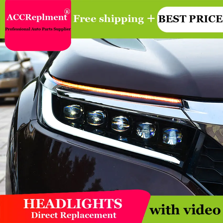 

Car Styling For Honda accord led headlights 2018 2019 Led head lamp Angel eye led light fog lights Daytime Running Lights