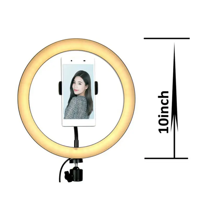 120 светодиодный 1" Selfie светодиодный кольцевой светильник держатель для сотового телефона настольная лампа для живого макияжа/фотографии 3E15
