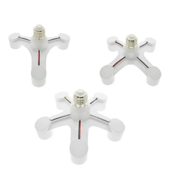 

1 to 3 4 5 E27 Light Adapter Converters lamp Base Holder E27 to E27 Socket plug Splitter for LED Lighting Lamp Adapter Bulb
