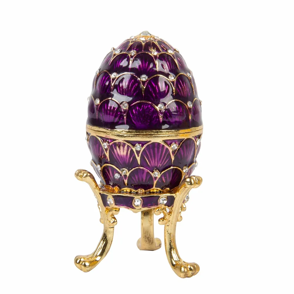 Metal Craft Pink Faberge Easter Egg for Wedding Decoration 