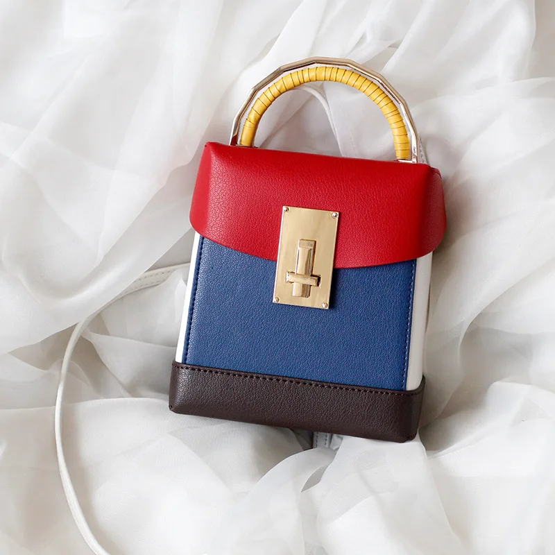 

Luxury Handbags Women Bags Designer Style Fashion Bag, Handbag, Single Shoulder Lock Coloured Leather Case
