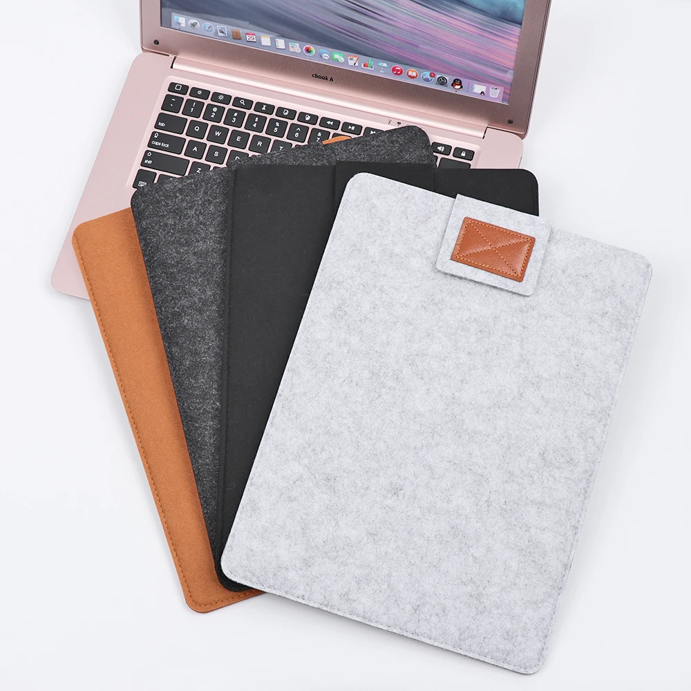 

Fashion Portable Laptop Sleeve Case Bag Wool Felt Anti-scratch Cover for MacBook Pro Air Retina Ultrabook Notebook Tablet PC