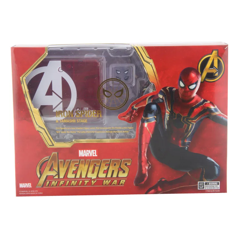 Продажа Мстители Бесконечная война СВЧ S. H. Figuarts фигурка Человека паука Железный Паук Коллекционная модель игрушки с розничной коробке 14 см