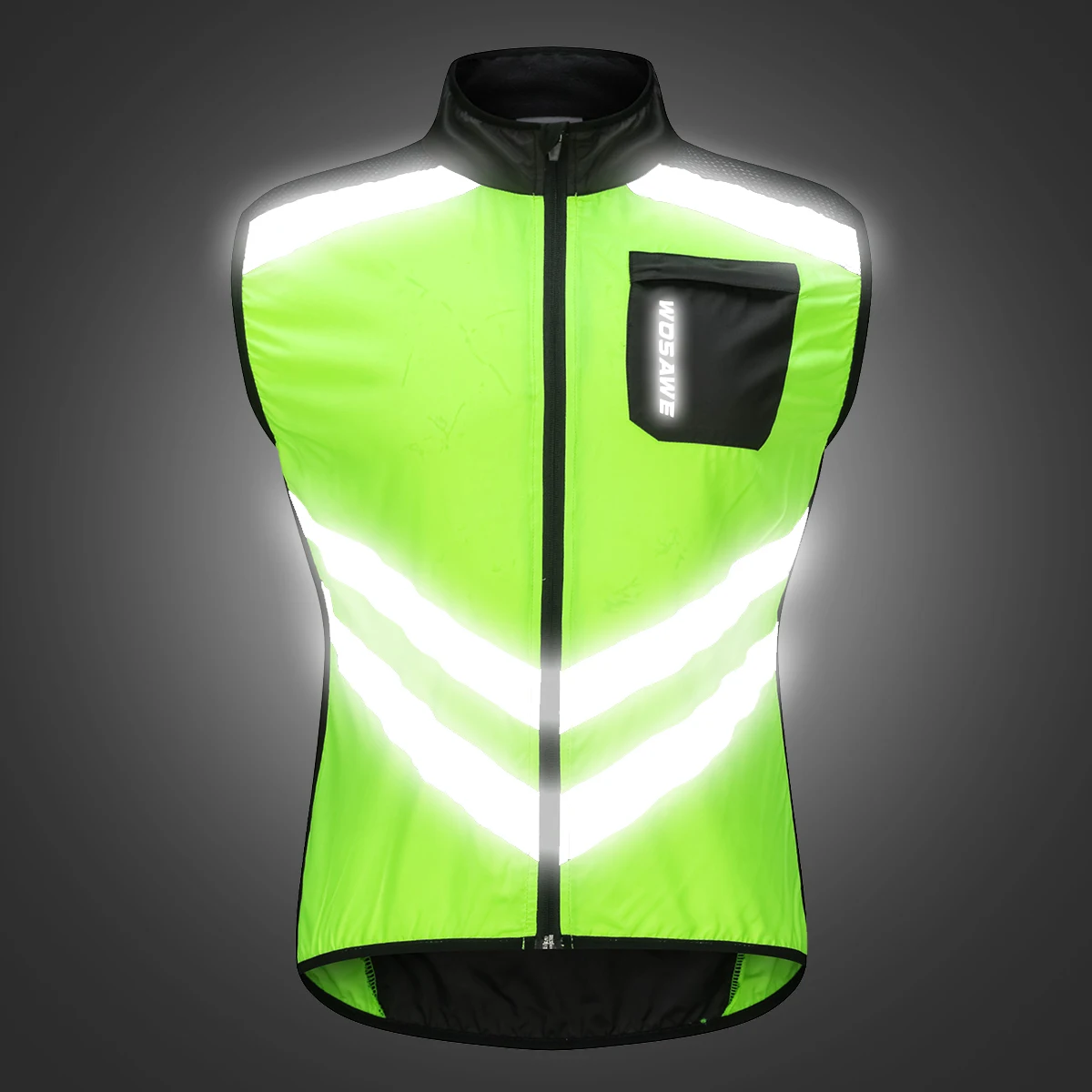 WOSAWE дышащие светоотражающие куртки для женщин и мужчин для велоспорта, велосипедный жилет, штормовка, велосипедная одежда для горного велосипеда, водоотталкивающая ветровка - Цвет: BL208G