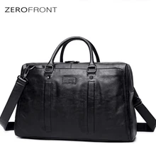 ZEROFRONT Новая мужская дорожная сумка из искусственной кожи многофункциональная Мужская черная сумка через плечо сумка-мессенджер 15 дюймов сумка для ноутбука