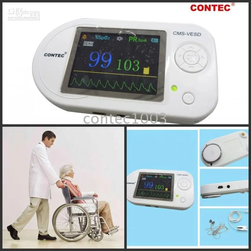 

SPO2 Probe+ software CONTEC Multi-functional Visual Stethoscope + Pulse Rate, CMS-VESD Fonendoscopio Medical Equipment