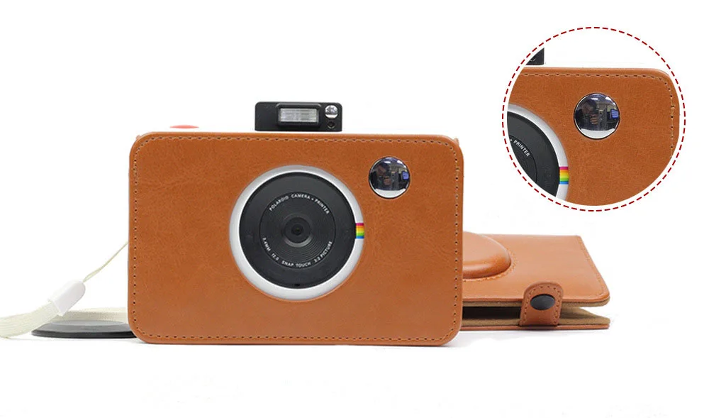 Retro PU Leather Camera Bag Instax Mini Case Protective Cover Pouch Digital Funda Camera reflex for Polaroid Snap Touch Instant