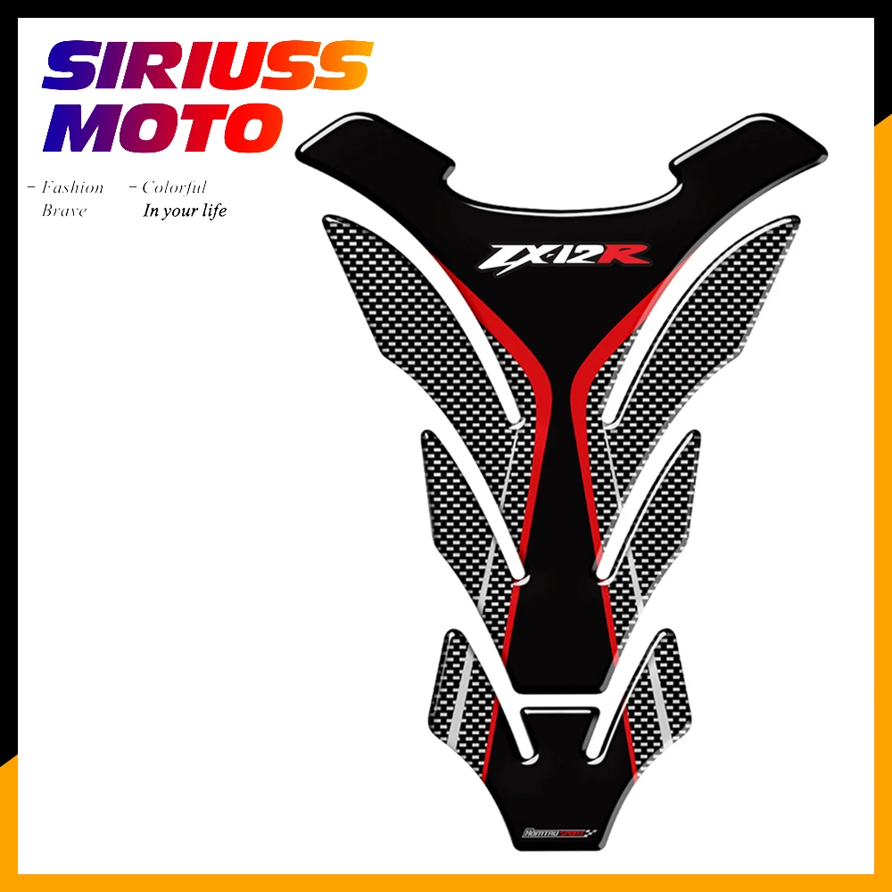 

3D Motorcycle Tank Pad Protector Decal Stickers Case for Kawasaki NINJA ZX12R ZX-12R Tank