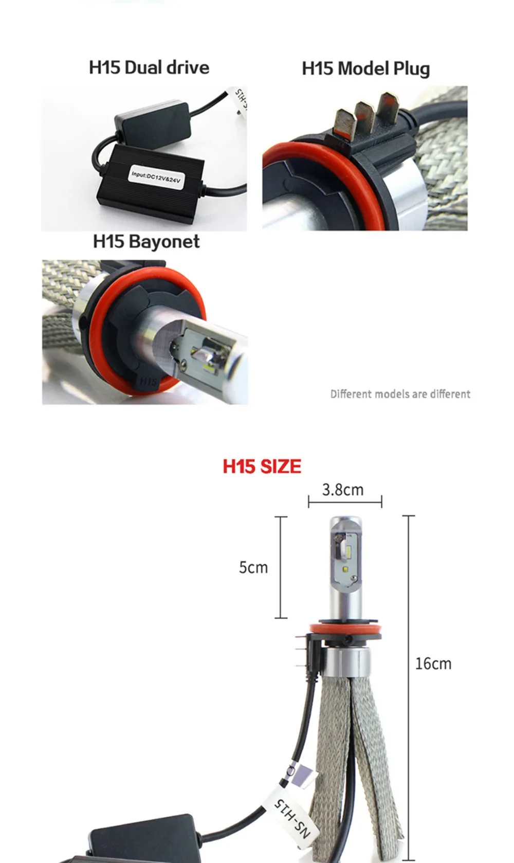 Авто H4 H7 светодиодные фары 8C H15 H11 H8 6000K белый луч 80 Вт 8000Lm h7 Canbus ошибка Epistar лампы стайлинга автомобилей 12V