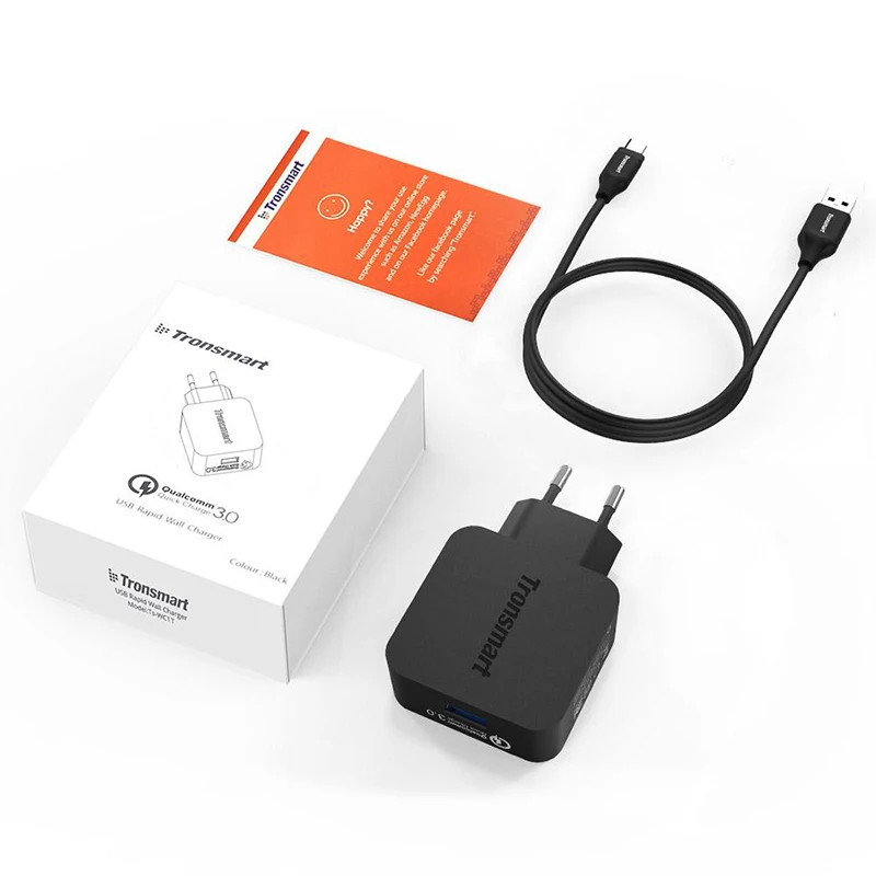 [Usb type C или Micro USB 1,8 M кабель] Tronsmart WC1T Быстрая зарядка 3,0 USB зарядное устройство для Xiaomi Mi5 для LG G5 Elephone S7 EU US UK