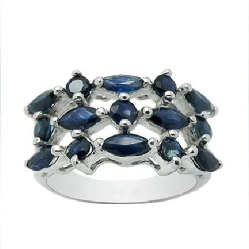 Rings Qi Xuan_Dark Blue Stone Elegant Ring_Fashion Ring_S925 Solid