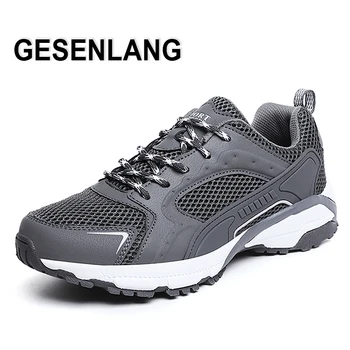 

2019 Summer Men's Running Shoes Breathable Light Soft Male Sneakers Tourism Trail Walking Anti-slip Wearable Outdoor Sport Shoes