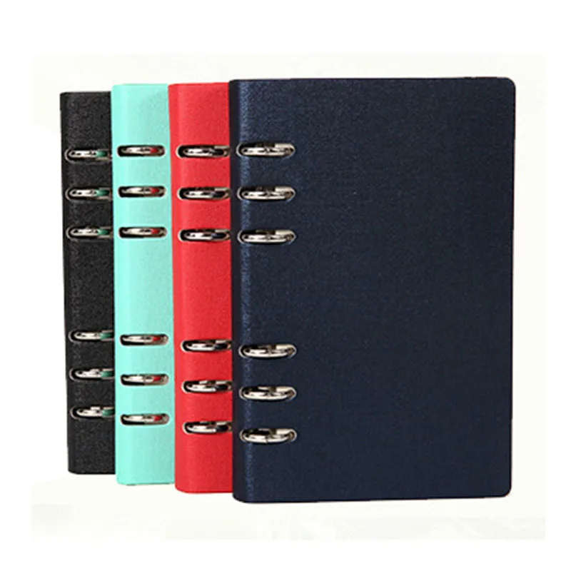 A5A6 Spiral Book Coil Notebook PU Leather Ring Binder Journal Diary