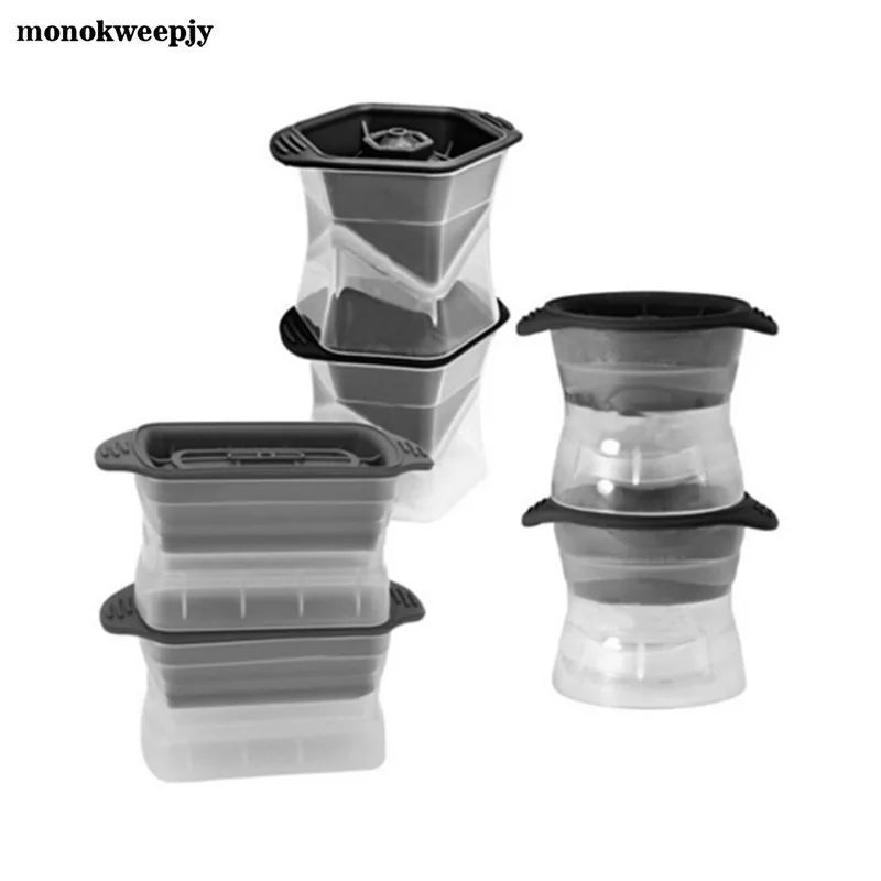 

FDA Grade Silicone Ice Ball Makers Whiskey Cube Mould Sphere/Rectangle/Cylindrical Molds for Slow Melting Beverage Bar Chillers