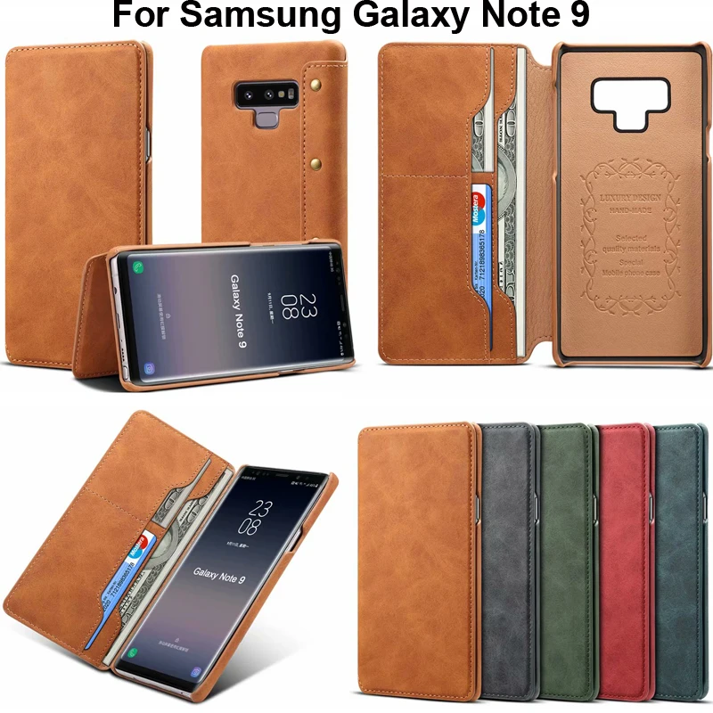 Винтажный чехол кошелек для Samsung galaxy Note9 деловой Чехол сумочка GalaxyNote 9 держатель