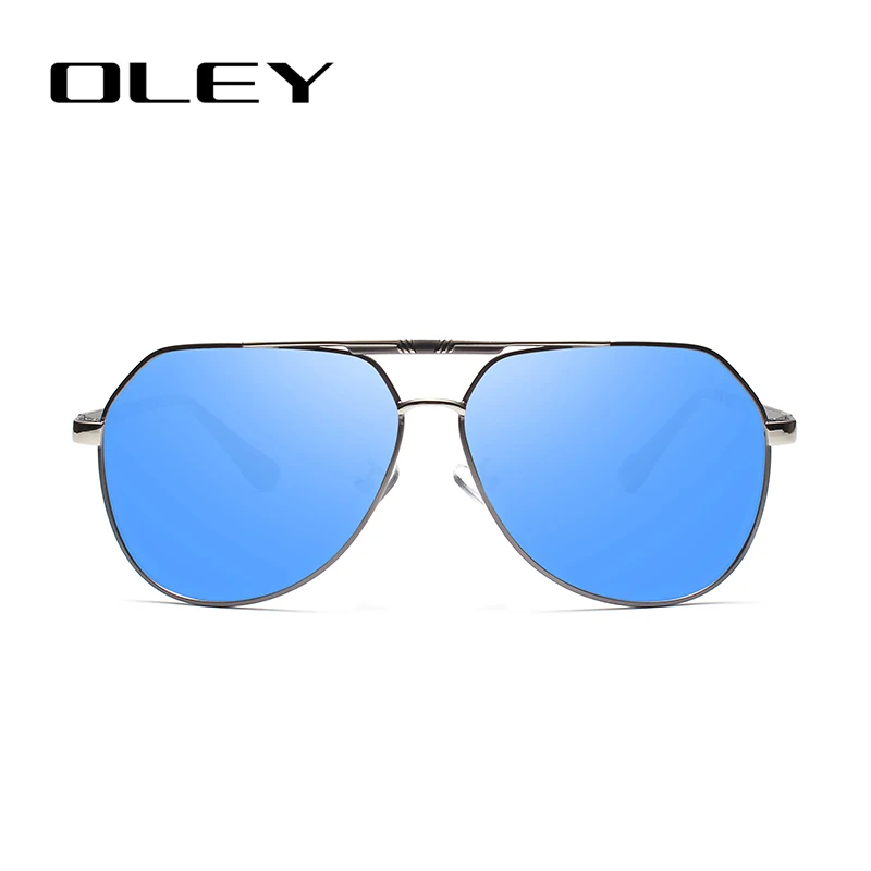 OLEY, мужские солнцезащитные очки, фирменный дизайн, пилот, поляризационные, мужские солнцезащитные очки, очки gafas oculos de sol masculino для мужчин Y7700 - Цвет линз: Y7700 C3BOX