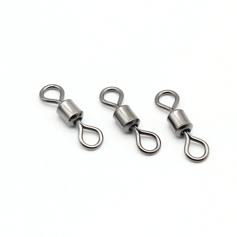 Thritop 100pcs Fishing Connector Rolling Swivels Ball Bearing Swivel With Safety Snap Solid Rolling Rings Fishhooks Accessories Thritop 100pcs Fishing Connector Rolling Swivels Ball Bearing Swivel With Safety Snap Solid Rolling Rings Fishhooks Accessories